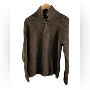 Banana Republic 1/4 Zip Sweater Italian Yarn Merino Wool Blend Size Medium.